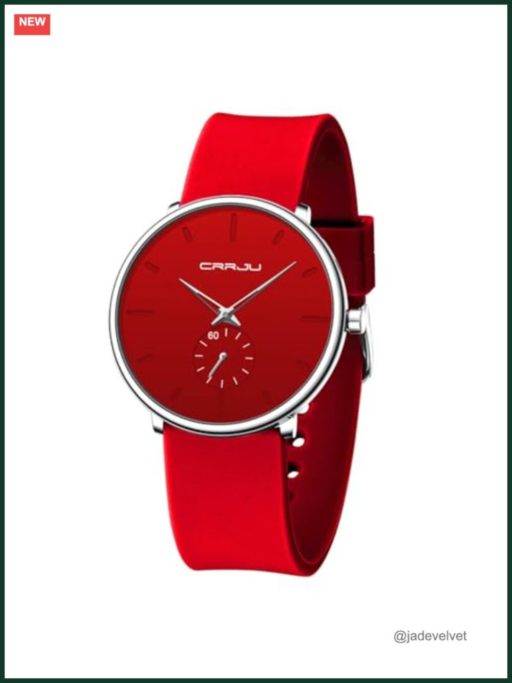 Ultra Thin Waterproof Quartz Watch Silicone Band Round Dial